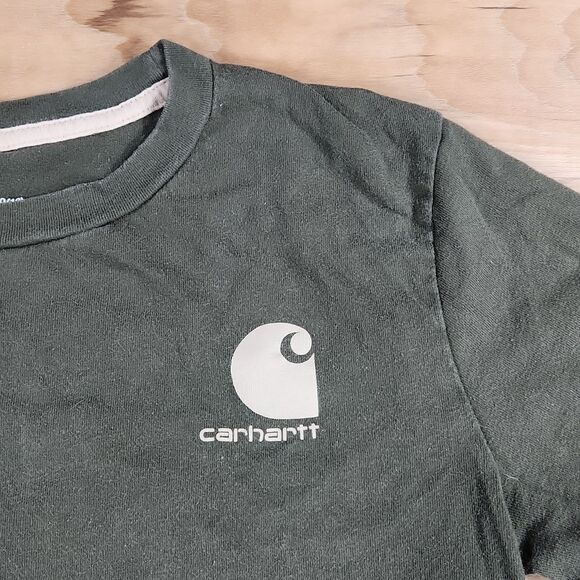 🦋Carhartt Olive Workwear Dog Short Sleeve Top Medium - Picture 4 of 10